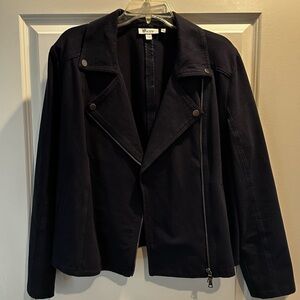 Women's Navy Moto Jacket - size L.  Like new, bundle and save!